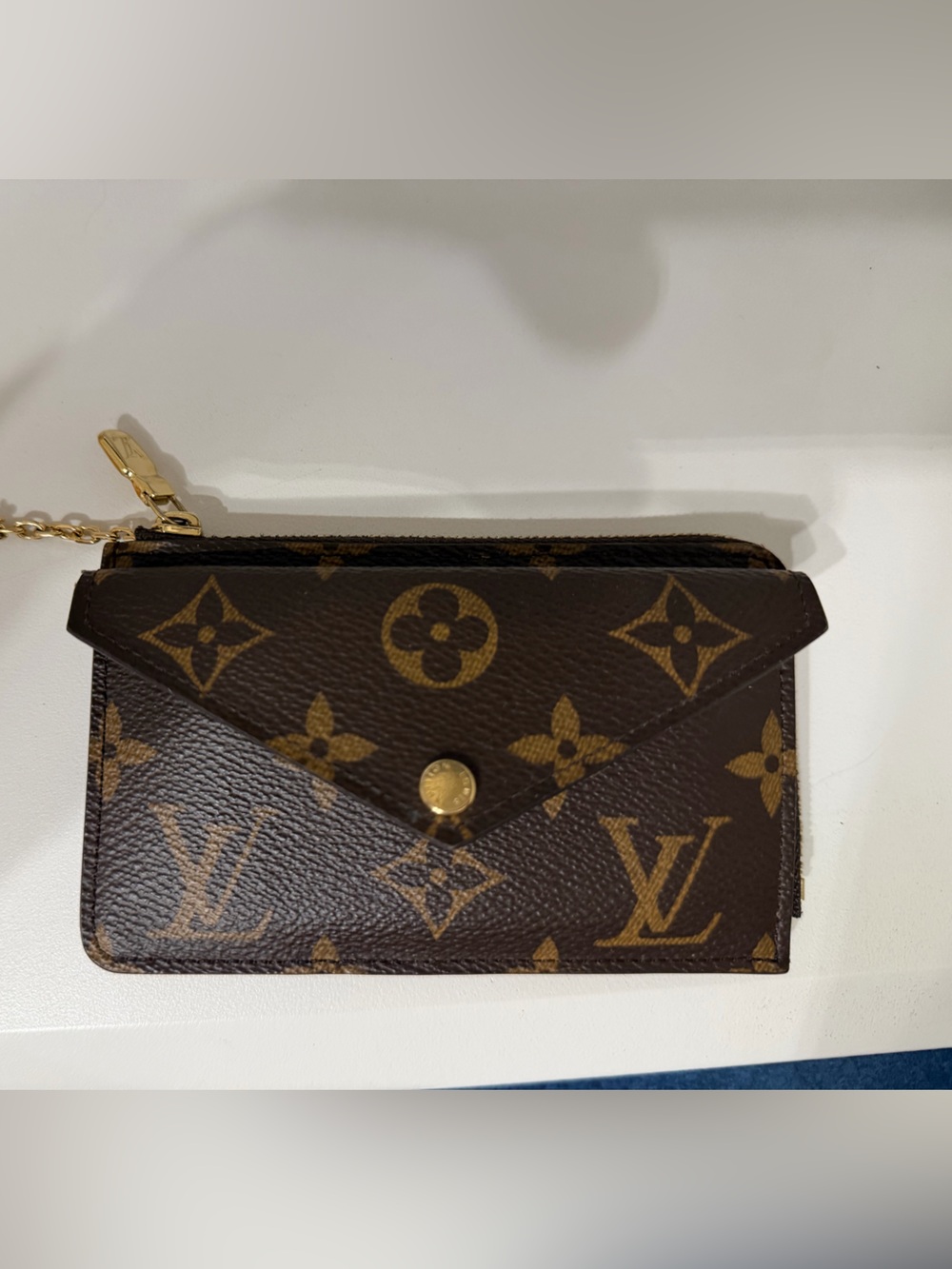 Louis Vuitton Recto Verso Monogram Canvas Key & Card Holder with Gold Hardware